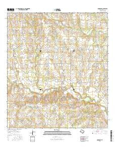 Komensky Texas Current topographic map, 1:24000 scale, 7.5 X 7.5 Minute, Year 2016