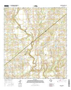 Kosciusko Texas Current topographic map, 1:24000 scale, 7.5 X 7.5 Minute, Year 2016