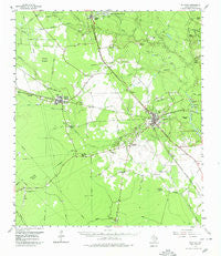 Kountze Texas Historical topographic map, 1:62500 scale, 15 X 15 Minute, Year 1955