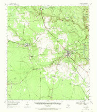 Kountze Texas Historical topographic map, 1:62500 scale, 15 X 15 Minute, Year 1955