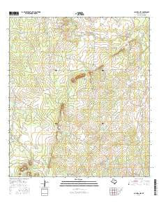 La Chusa Hill Texas Current topographic map, 1:24000 scale, 7.5 X 7.5 Minute, Year 2016