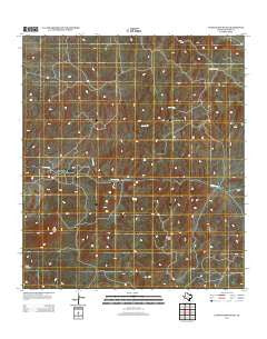 La Mota Mountain Texas Historical topographic map, 1:24000 scale, 7.5 X 7.5 Minute, Year 2012