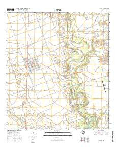 La Pryor Texas Current topographic map, 1:24000 scale, 7.5 X 7.5 Minute, Year 2016