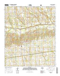 Ladonia Texas Current topographic map, 1:24000 scale, 7.5 X 7.5 Minute, Year 2016