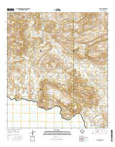 Lajitas Texas Current topographic map, 1:24000 scale, 7.5 X 7.5 Minute, Year 2016