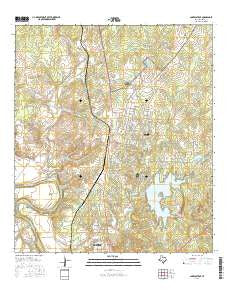 Lake Bastrop Texas Current topographic map, 1:24000 scale, 7.5 X 7.5 Minute, Year 2016