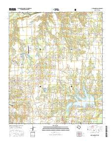 Lake Bonham Texas Current topographic map, 1:24000 scale, 7.5 X 7.5 Minute, Year 2016