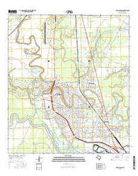 Lake Jackson Texas Current topographic map, 1:24000 scale, 7.5 X 7.5 Minute, Year 2016
