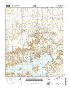 Lake Kickapoo Texas Current topographic map, 1:24000 scale, 7.5 X 7.5 Minute, Year 2016