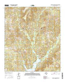 Lake Nacogdoches North Texas Current topographic map, 1:24000 scale, 7.5 X 7.5 Minute, Year 2016