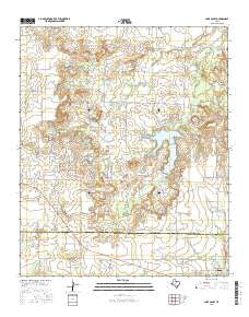 Lake Olney Texas Current topographic map, 1:24000 scale, 7.5 X 7.5 Minute, Year 2016