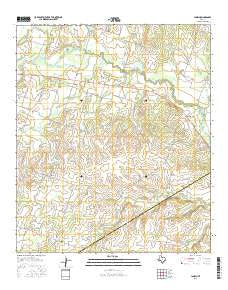Lamkin Texas Current topographic map, 1:24000 scale, 7.5 X 7.5 Minute, Year 2016