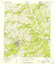 Lampasas Texas Historical topographic map, 1:62500 scale, 15 X 15 Minute, Year 1954