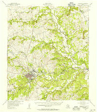 Lampasas Texas Historical topographic map, 1:62500 scale, 15 X 15 Minute, Year 1954