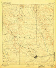 Lampasas Texas Historical topographic map, 1:125000 scale, 30 X 30 Minute, Year 1894