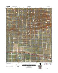 Landergin Texas Historical topographic map, 1:24000 scale, 7.5 X 7.5 Minute, Year 2012