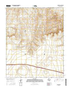 Landergin Texas Current topographic map, 1:24000 scale, 7.5 X 7.5 Minute, Year 2016