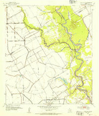 Lane City SE Texas Historical topographic map, 1:24000 scale, 7.5 X 7.5 Minute, Year 1952