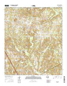 Lanely Texas Current topographic map, 1:24000 scale, 7.5 X 7.5 Minute, Year 2016