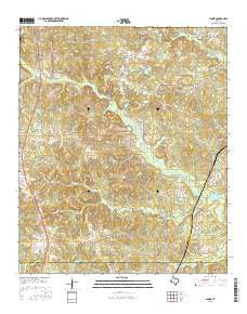 Lanier Texas Current topographic map, 1:24000 scale, 7.5 X 7.5 Minute, Year 2016