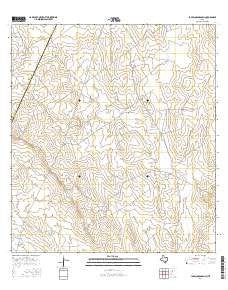 Las Escobas Ranch Texas Current topographic map, 1:24000 scale, 7.5 X 7.5 Minute, Year 2016