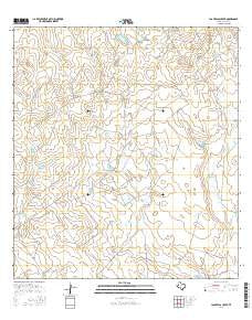 Las Ovejas Creek Texas Current topographic map, 1:24000 scale, 7.5 X 7.5 Minute, Year 2016