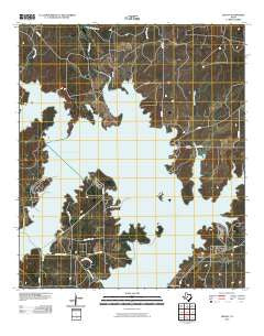 O.H. Ivie Reservoir Texas Historical topographic map, 1:24000 scale, 7.5 X 7.5 Minute, Year 2010