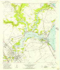 League City Texas Historical topographic map, 1:24000 scale, 7.5 X 7.5 Minute, Year 1955