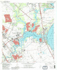 League City Texas Historical topographic map, 1:24000 scale, 7.5 X 7.5 Minute, Year 1982