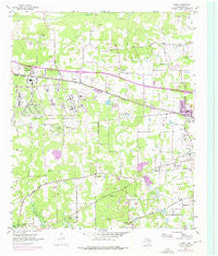 Leary Texas Historical topographic map, 1:24000 scale, 7.5 X 7.5 Minute, Year 1954