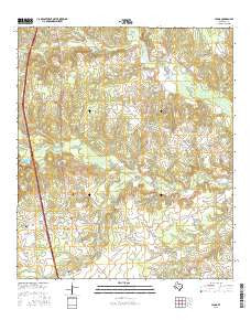 Leona Texas Current topographic map, 1:24000 scale, 7.5 X 7.5 Minute, Year 2016