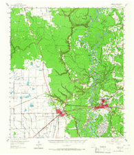 Liberty Texas Historical topographic map, 1:62500 scale, 15 X 15 Minute, Year 1955