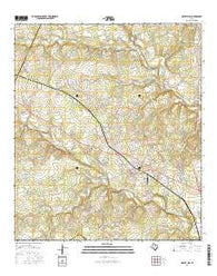Liberty Hill Texas Current topographic map, 1:24000 scale, 7.5 X 7.5 Minute, Year 2016