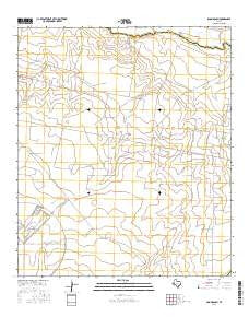 Ligon Ranch Texas Current topographic map, 1:24000 scale, 7.5 X 7.5 Minute, Year 2016