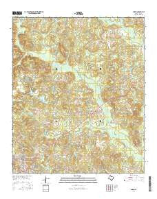 Linden Texas Current topographic map, 1:24000 scale, 7.5 X 7.5 Minute, Year 2016