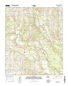 Line Branch Texas Current topographic map, 1:24000 scale, 7.5 X 7.5 Minute, Year 2016