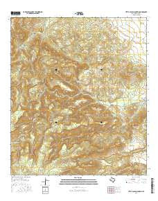 Little Aguja Mountain Texas Current topographic map, 1:24000 scale, 7.5 X 7.5 Minute, Year 2016