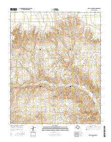 Little Blue Creek Texas Current topographic map, 1:24000 scale, 7.5 X 7.5 Minute, Year 2016