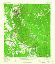 Livingston Texas Historical topographic map, 1:62500 scale, 15 X 15 Minute, Year 1958