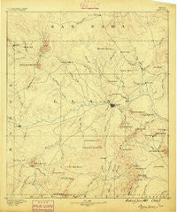 Llano Texas Historical topographic map, 1:125000 scale, 30 X 30 Minute, Year 1887