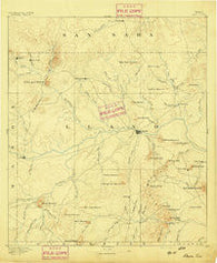 Llano Texas Historical topographic map, 1:125000 scale, 30 X 30 Minute, Year 1894