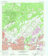 Longhorn Texas Historical topographic map, 1:24000 scale, 7.5 X 7.5 Minute, Year 1967
