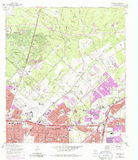 Longhorn Texas Historical topographic map, 1:24000 scale, 7.5 X 7.5 Minute, Year 1967
