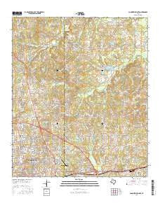 Longview Heights Texas Current topographic map, 1:24000 scale, 7.5 X 7.5 Minute, Year 2016