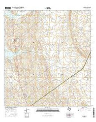 Lopeno Texas Current topographic map, 1:24000 scale, 7.5 X 7.5 Minute, Year 2016
