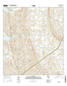 Lopeno Texas Current topographic map, 1:24000 scale, 7.5 X 7.5 Minute, Year 2016