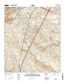 Lorena Texas Current topographic map, 1:24000 scale, 7.5 X 7.5 Minute, Year 2016