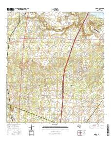 Losoya Texas Current topographic map, 1:24000 scale, 7.5 X 7.5 Minute, Year 2016