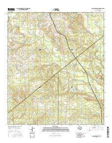 Lovelady South Texas Current topographic map, 1:24000 scale, 7.5 X 7.5 Minute, Year 2016