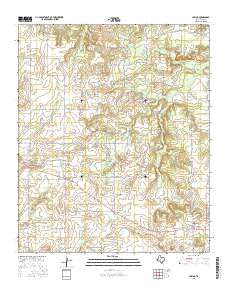 Loving Texas Current topographic map, 1:24000 scale, 7.5 X 7.5 Minute, Year 2016